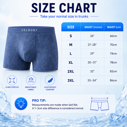 🌊 LAST DEAL 70% OFF 💥 Velmont™ Premium Leakproof Ice Silk Jacquard Men's Boxer