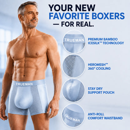 SUMMER SALE 60% OFF 💎 TRUEMAN™ Premium Leakproof Bamboo IceSilk Boxer