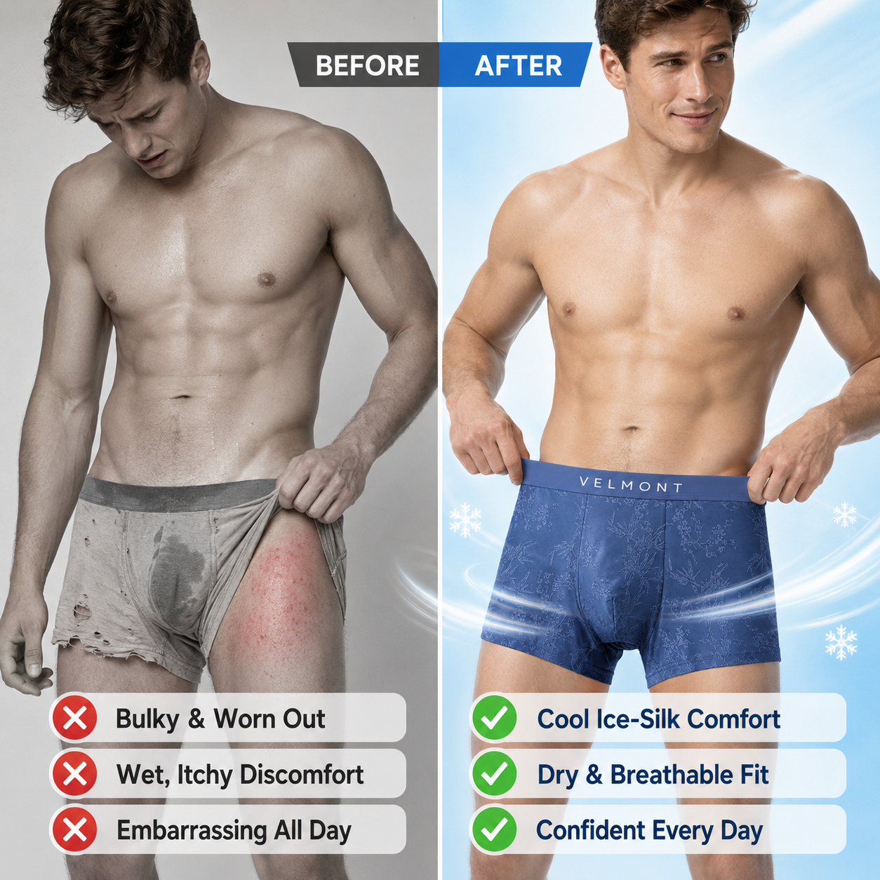 🌊 LAST DEAL 70% OFF 💥 Velmont™ Premium Leakproof Ice Silk Jacquard Men's Boxer