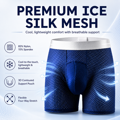 🔥 LAST DAY 70% OFF 🔥 AirFlex™ Premium Leakproof IceSilk Mesh Men's Boxer