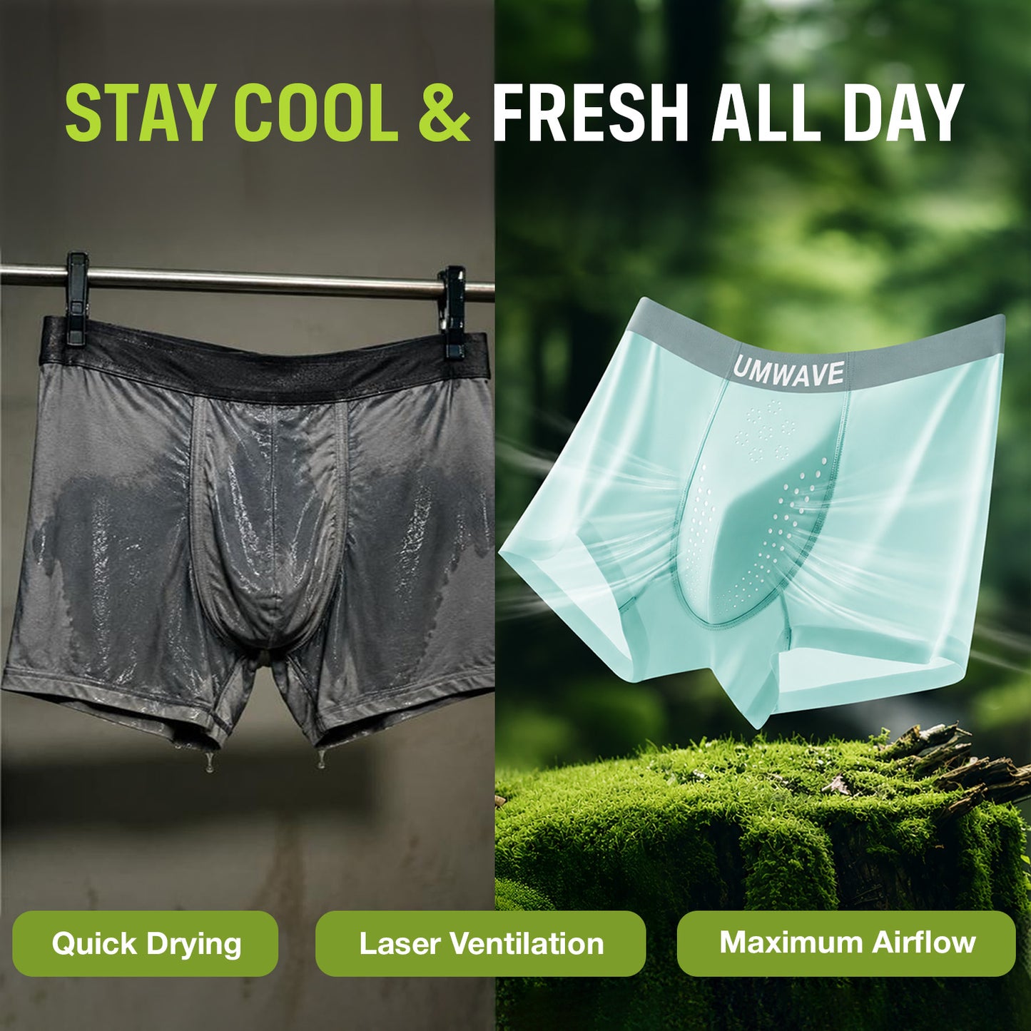 SUMMER SALE 60% OFF 💎 UMWAVE™ ProX IceSilk Leakproof Cooling Boxer