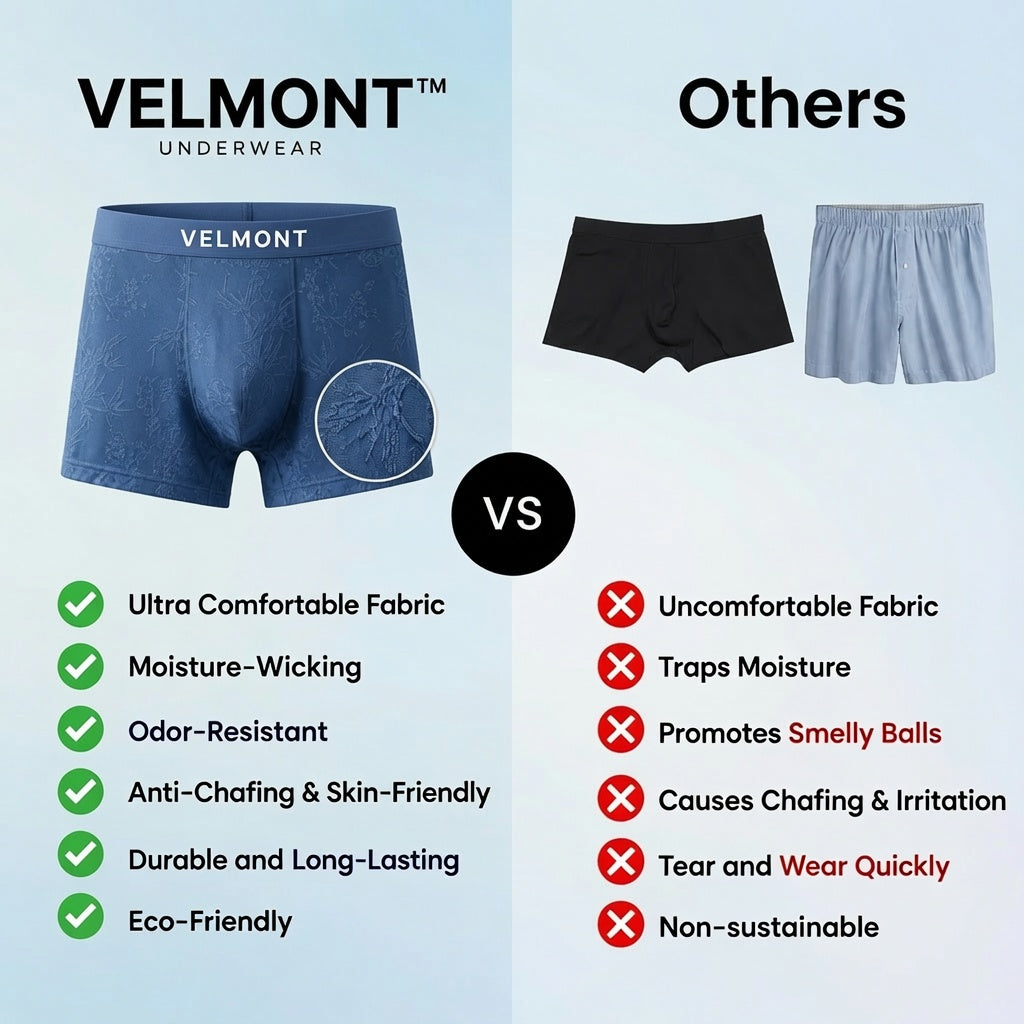 🌊 LAST DEAL 70% OFF 💥 Velmont™ Premium Leakproof Ice Silk Jacquard Men's Boxer