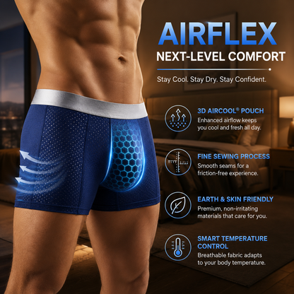🔥 LAST DAY 70% OFF 🔥 AirFlex™ Premium Leakproof IceSilk Mesh Men's Boxer