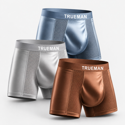 LAST DAY 70% OFF 💎 TRUEMAN™ Premium Leakproof Bamboo IceSilk Boxer Briefs – Cooling All-Day Comfort