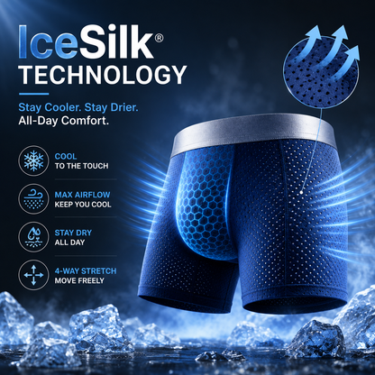 🔥 LAST DAY 70% OFF 🔥 AirFlex™ Premium Leakproof IceSilk Mesh Men's Boxer