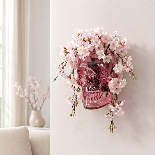🔥Last Day 49% OFF-Gothic Skull Wall Vase 💀🌸