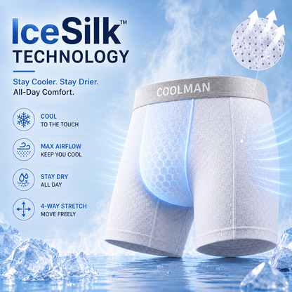 🌊 LAST DEAL 70% OFF ❄ CoolMan™ Premium Leakproof IceSilk Men's Boxer