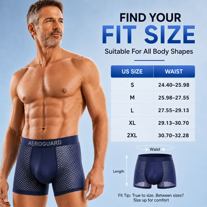 ⚡ 60% OFF TODAY | AeroGuard™ Premium Leakproof IceSilk Cooling Boxer