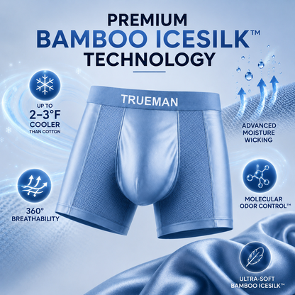 2026 UPGRADED - 60% OFF 💎 TRUEMAN™ Premium Leakproof Bamboo IceSilk Boxer