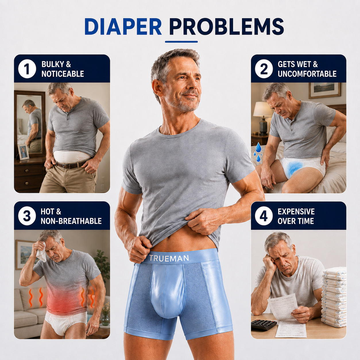 2026 UPGRADED - 60% OFF 💎 TRUEMAN™ Premium Leakproof Bamboo IceSilk Boxer
