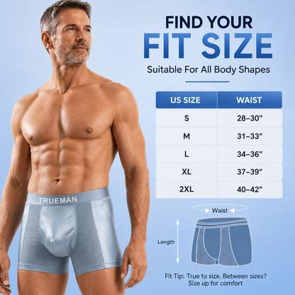 2026 UPGRADED - 60% OFF 💎 TRUEMAN™ Premium Leakproof Bamboo IceSilk Boxer